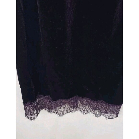 A Pea In The Pod Women's Maternity‎ Lace Hem Velvet Dress Purple M Whimsygoth - Picture 7 of 8